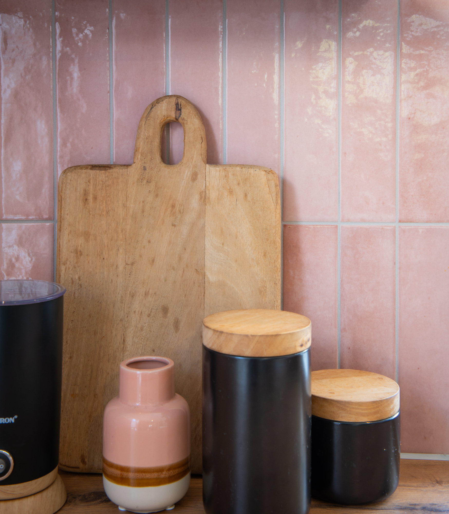 Roze vrolijke fleurige look